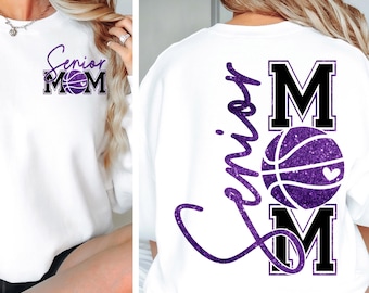 Senior Basketball Mom SVG PNG Basketball svg Basketball Mom Shirt Basketball Mom Cut File Sublimation png svg eps jpeg Digital File Download