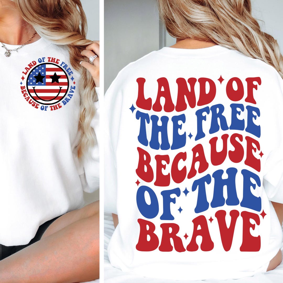 Land of the Free Because of the Brave Svg Png Memorial Day Svg Png ...