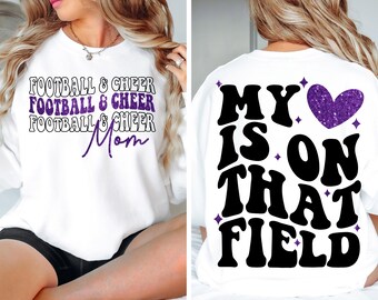 Football et cheer maman SVG PNG, football maman Png svg, cheer maman chemise Svg png, football Svg, cheer maman Svg, Svg maillot de football, jour du match
