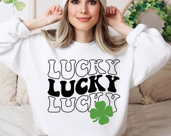Glück SVG Glück PNG St. Patrick's Day Shirt Design png svg eps dfx jpeg Digitale Datei Sofortiger Download Schnittdatei für Cricut Sublimationsdesign