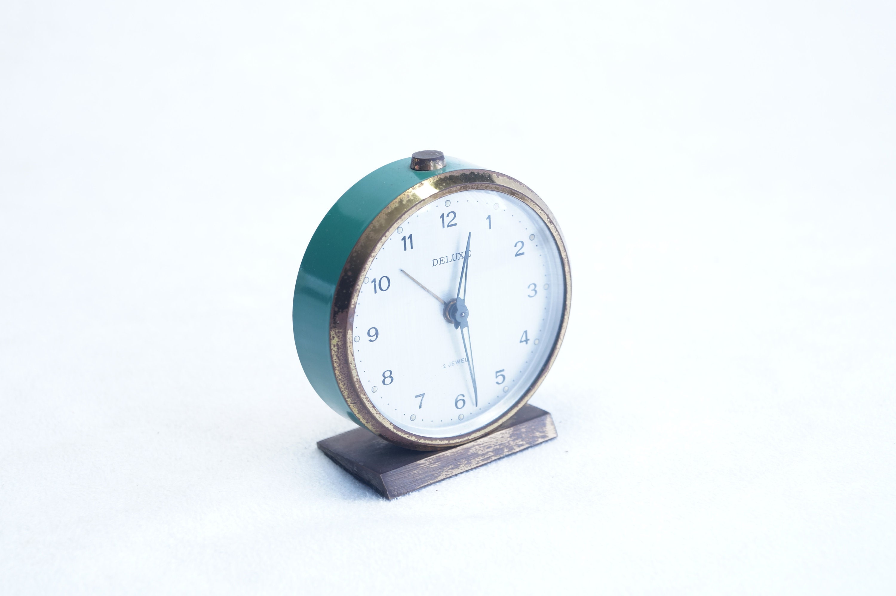 Vintage German Travel Alarm Clock deluxe 2 Jewels Etsy