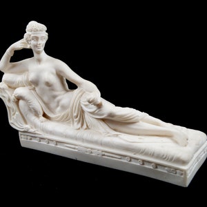 Venus Victrix Skulptur (Paulina Borgese) Replik Antonio Canova Alabaster Handgemachte Statue