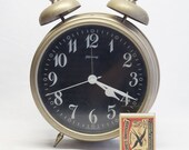 Big Blessing Retro Wind Up Alarm Clock 1970s Vintage Mechanical, West Germany