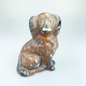 Victorian Vintage Staffordshire Spaniels piggy bank Wally Dog