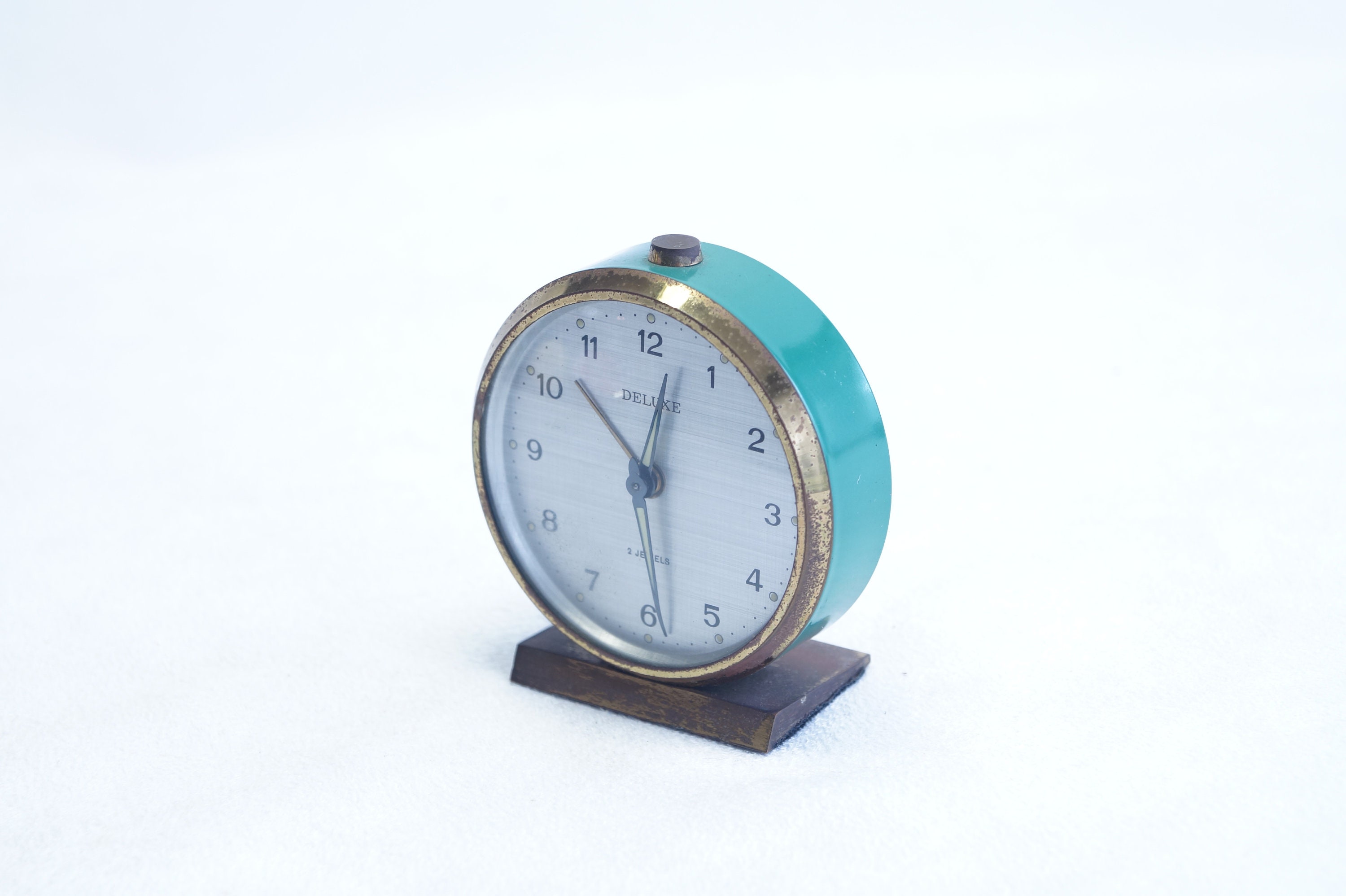 Vintage German Travel Alarm Clock deluxe 2 Jewels Etsy