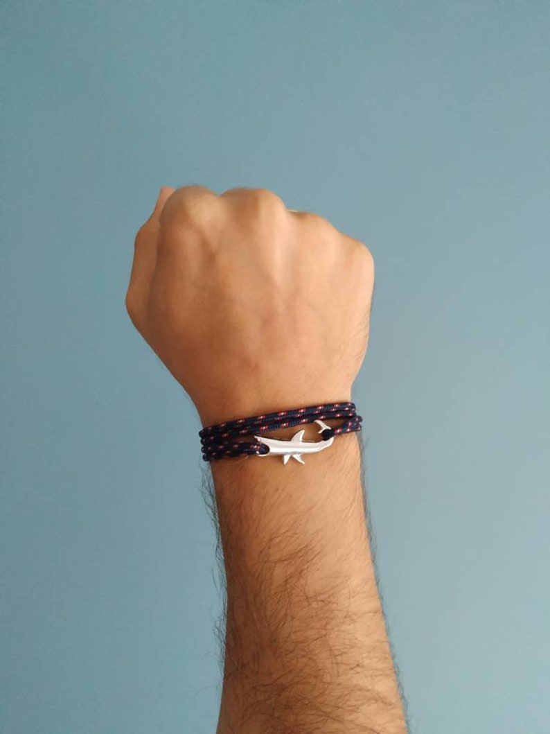 Greek Shark Bracelet with Nautical Rope Multilayer Shark Bracelet Greek Summer Bracelet
