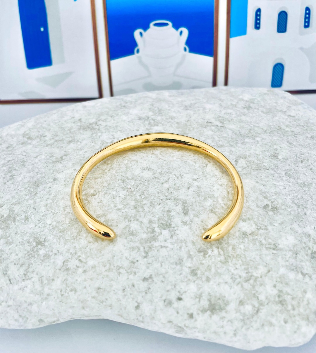 Golden Steel Cuff for Greek Goddess Style and Aesthetic Thin Eclectic ...