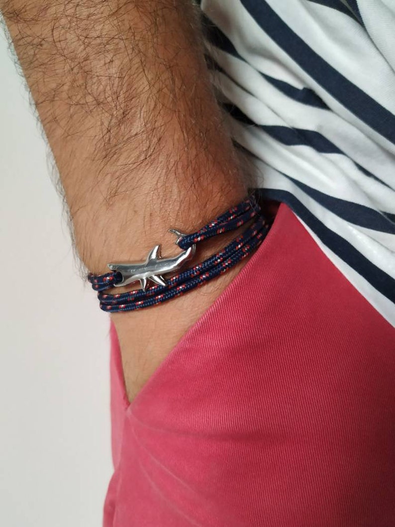Greek Shark Bracelet with Nautical Rope Multilayer Shark Bracelet Greek Summer Bracelet