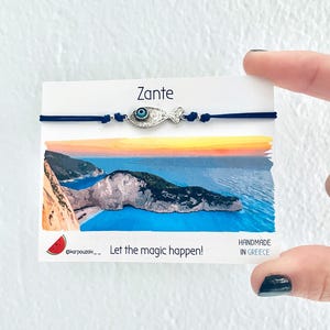 Amuleto de pez de ojo malvado, plata, protección, talismán griego de la suerte, vida marina azul, amuleto naval, pez nadador, buena suerte, náutico marino