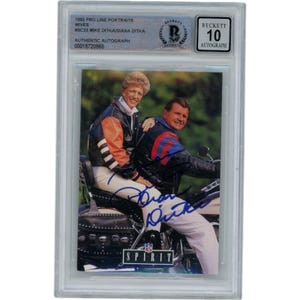 Mike Ditka Diana Ditka Carta collezionabile Chicago Bears autografata Beckett 46888