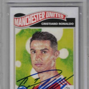Cristiano Ronaldo signierte 2021 Topps Live Legends #374 Karte BAS Slab
