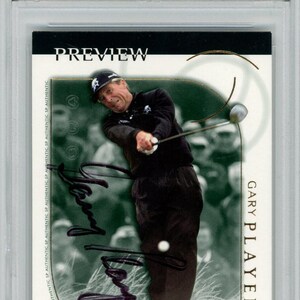 Gary Player podpisał 2001 Upper Deck SP Preview #14 Karta kolekcjonerska PSA Slab