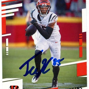 Carta collezionabile Panini Prestige #60 Beckett 50239 autografata da Tee Higgins del 2022