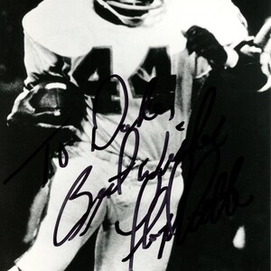 Cartão de anúncio 5x7 assinado por Floyd Little Denver Broncos para Duke Beckett 45098