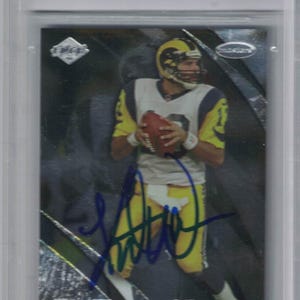 Kurt Warner z autografem 1999 Edge Preview KW Trading Card Beckett Slab