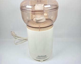 Sunbeam Oskar Food Processor Chopper 14081 White Made in France Vintage