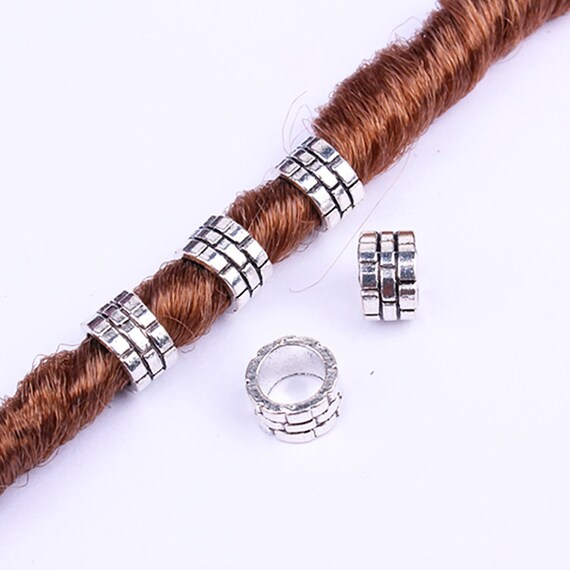 10pcs Silver Hair Beads For Braids Braid Beads Dread Beads Etsy
