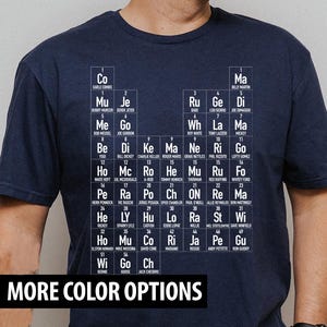 Yankees Shirt - Periodic Table of Yankees T-Shirt – Top 50 Yankees Ever Tee – Baseball Legends Shirt – Yankee Gift for Men & Women
