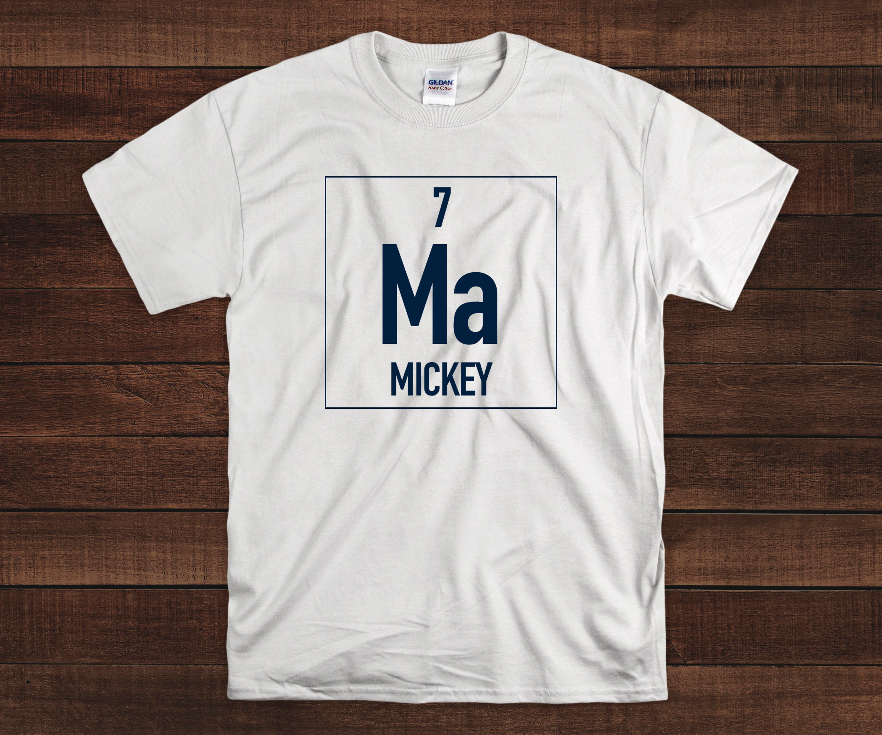 RoundingThirdShop Yankees Shirt - Mickey Mantle Shirt - Periodic Table of Yankees T-Shirt - Yankees Christmas Gift