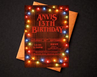 Invito per la festa degli sconosciuti - Inviti di compleanno - Invito fantascientifico - Festa degli sconosciuti - Download digitale modificabile immediato