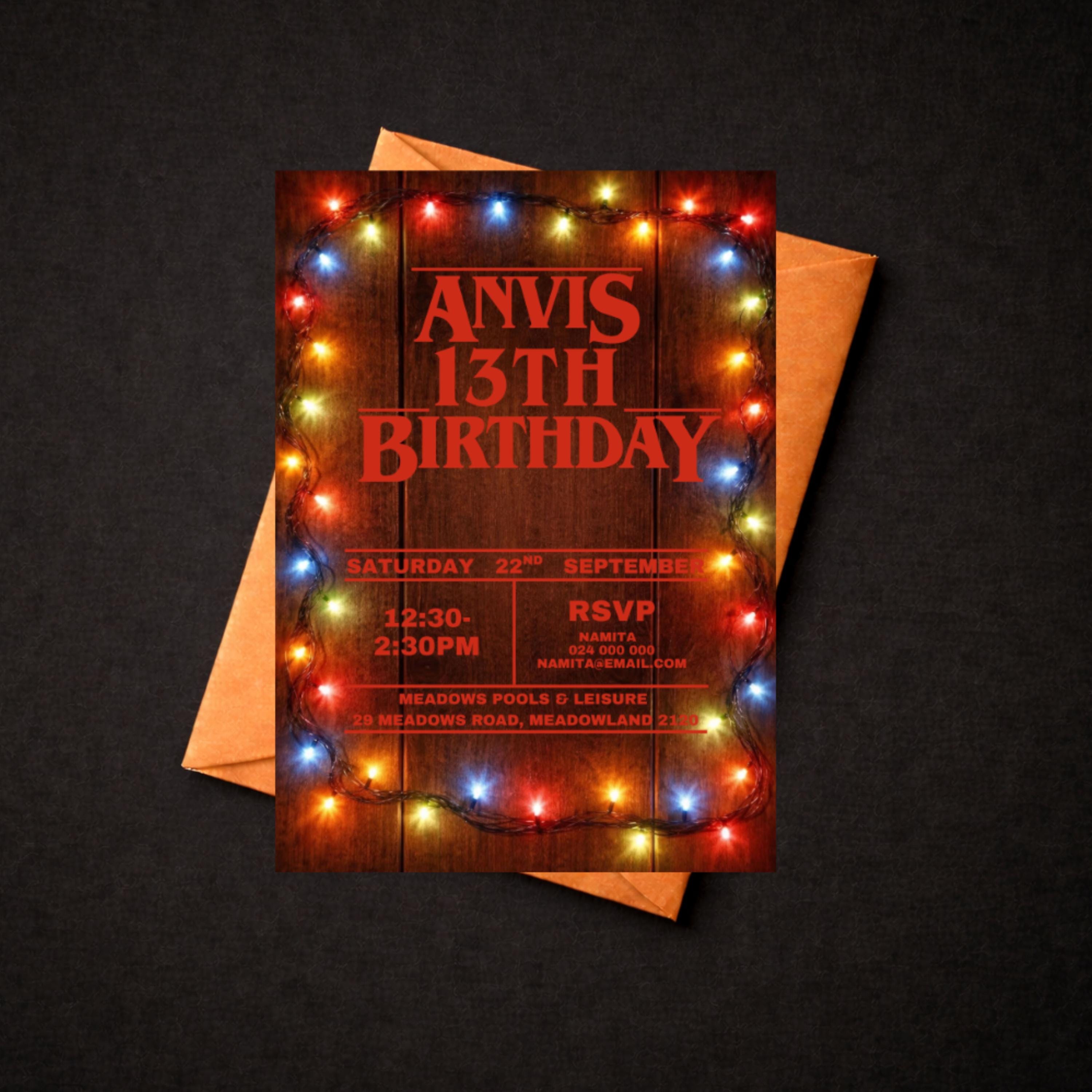 Stranger Invitation - Birthday Invitations - Scifi Invite - Stranger ...