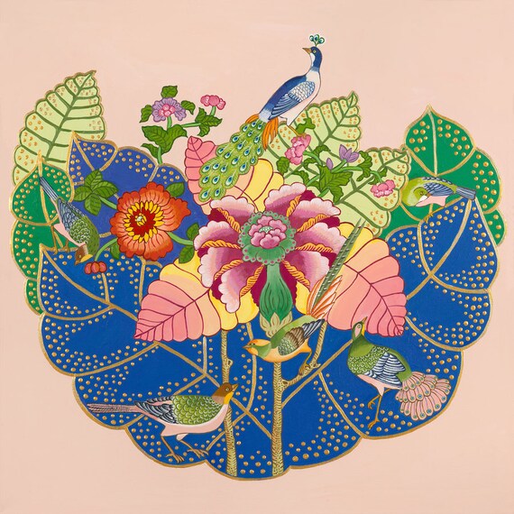 希少 アート 大型本 TROPIAAL ART Birds and Leaves
