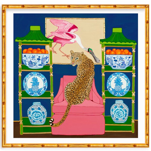 Art Print Chinoiserie Tiger in the Living Room With Ginger - Etsy