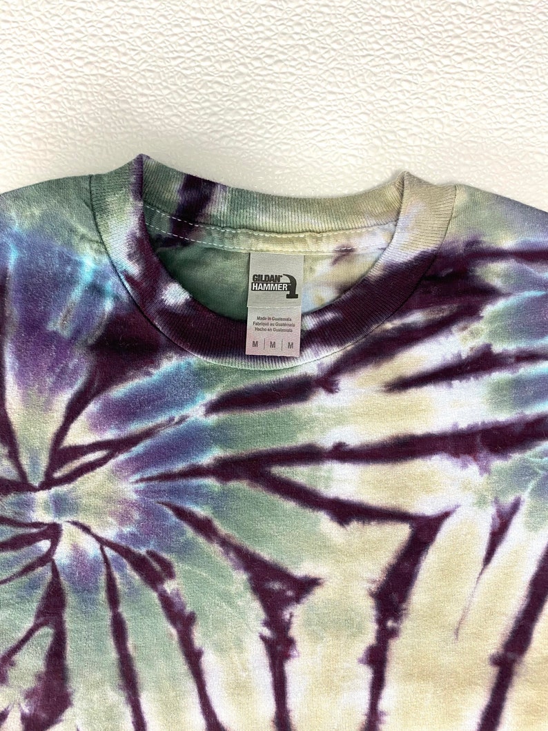 Size Unisex Medium Double Spiral Earth Tones T-shirt Long Sleeve