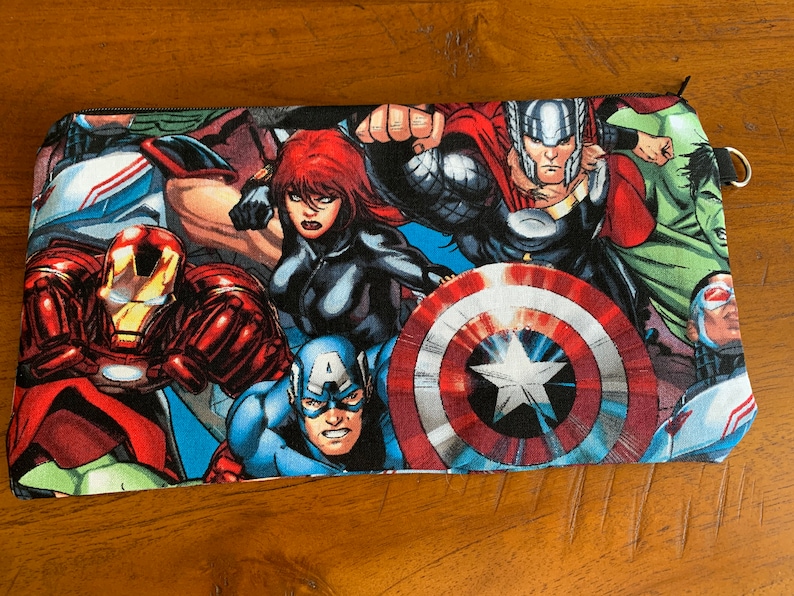 Avengers Zippered PouchPencil CaseMakeup BagSmall Project Bag