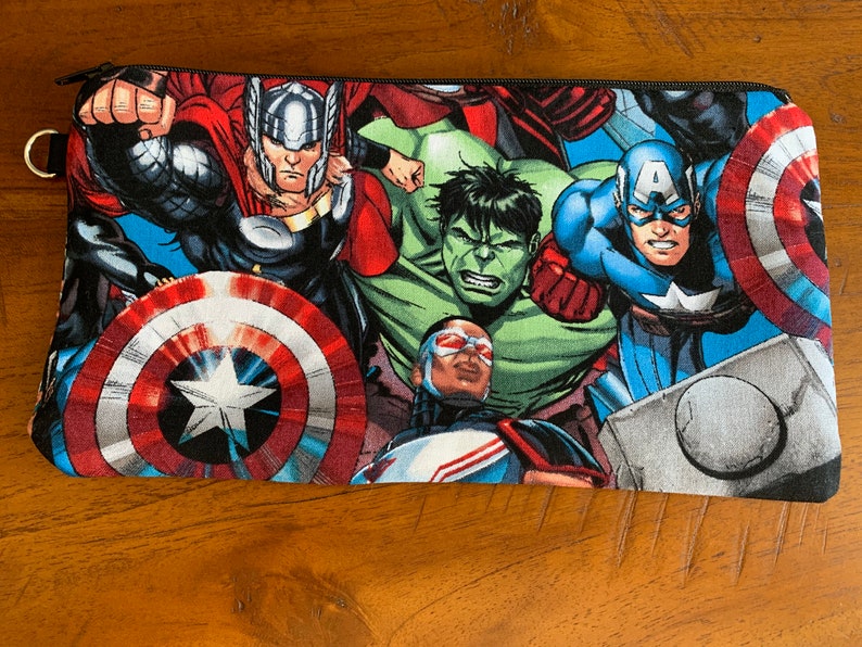 Avengers Zippered PouchPencil CaseMakeup BagSmall Project Bag