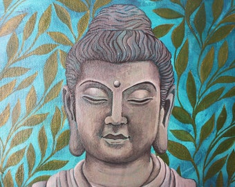 Buddha Canvas Painting| Yoga Artwork| Meditation Art| Buddha Wall Art | Abstract | Buddhist Wall Decor | Yoga Wall Art | Home Gift