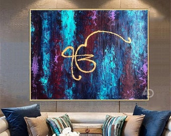 Ek Onkar painting | Modern Sikh art | Handmade Sikh Spiritual wall art | Guru Nanak Devji | Abstract acrylic art | Modern Indian home decor