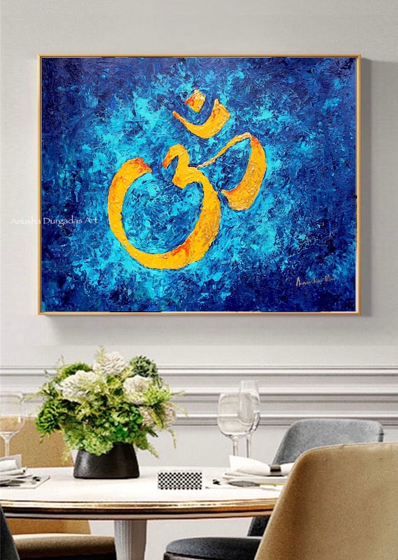 OM Painting OM Shanti Wall Art Indian Decor Abstract Painting Indian Art  Spiritual Painting Modern Indian Art - Etsy UK