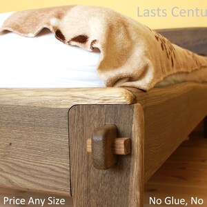 Live Edge Bed Natural, King, Queen, Any size, Bett, Cama, Fumed Oak image 2