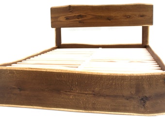 Live Edge Bed Natural, Slabfoot, King, Queen, Any size, Bett, Cama, Fumed Oak