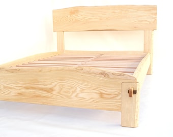 Live Edge Bed Natural, Ash, King, Queen, Any size, Bett, Cama