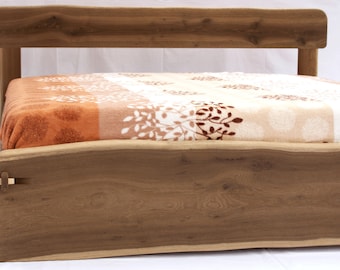 Live Edge Bed Natural, Slabfoot, King, Queen, Any size, Bett, Cama, Fumed Oak