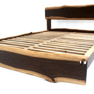 Live Edge Bed Natural, King, Queen, Any size, Bett, Cama, Fumed Oak image 5