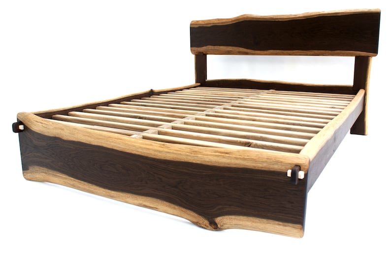 Live Edge Bed Natural, King, Queen, Any size, Bett, Cama, Fumed Oak image 5