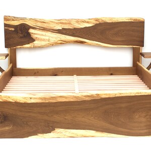 Live Edge Bed Natural, King, Queen, Any size, Bett, Cama, Fumed Oak image 8