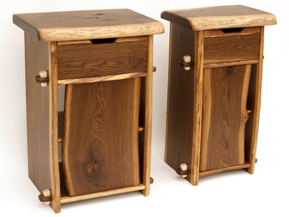 Live Edge Nightstand Pair Sideboard Bedside Side Table Waney