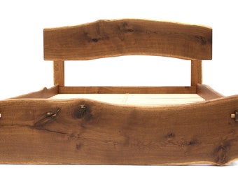 Live Edge Bed Natural, Slabfoot, King, Queen, Any size, Bett, Cama, Fumed Oak