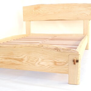 Live Edge Bed Natural, King, Queen, Any size, Bett, Cama, Fumed Oak image 6