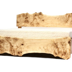 Live Edge Bed Natural, Highly Figured, King, Queen, Cualquier tamaño, Bett, Cama, Roble ahumado imagen 2