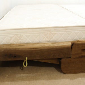 Live Edge Bed Natural, King, Queen, Any size, Bett, Cama, Fumed Oak image 9