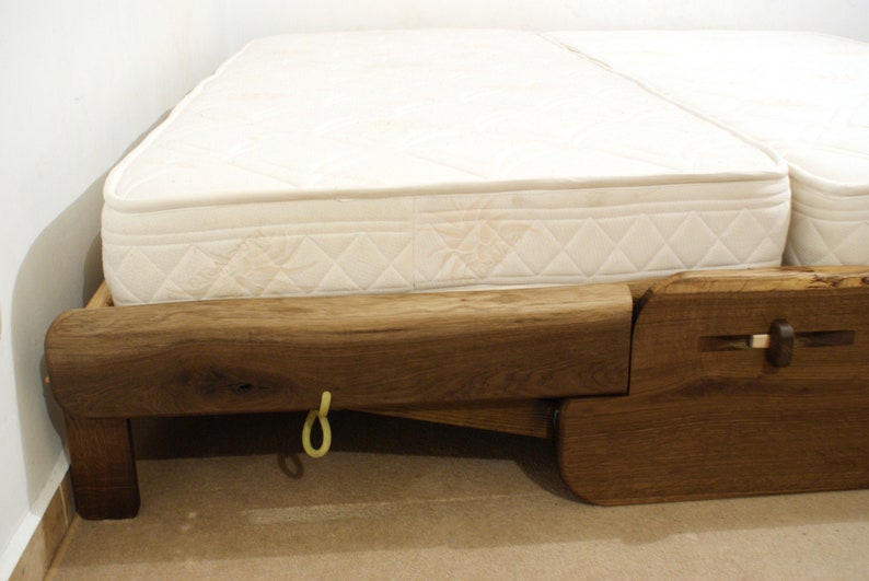 Live Edge Bed Natural, King, Queen, Any size, Bett, Cama, Fumed Oak image 9