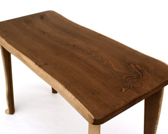 Escritorio Live Edge de cualquier tamaño, Tisch, Tavola, Bio Furniture, Waney Edge, Natural Edge, roble ahumado