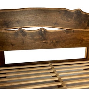 Double Head Live Edge Fumed Oak Bed