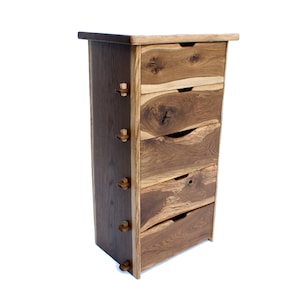 Live Edge Dresser, Waney Edge, Natural Edge, Fumed Oak