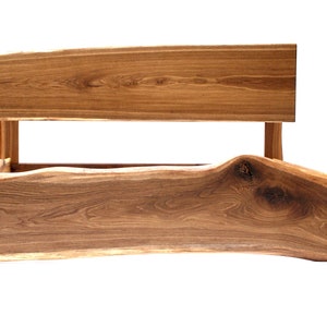 Live Edge Bed Natural, XL Slabfoot, King, Queen, Any size, Bett, Cama, Fumed Oak image 1